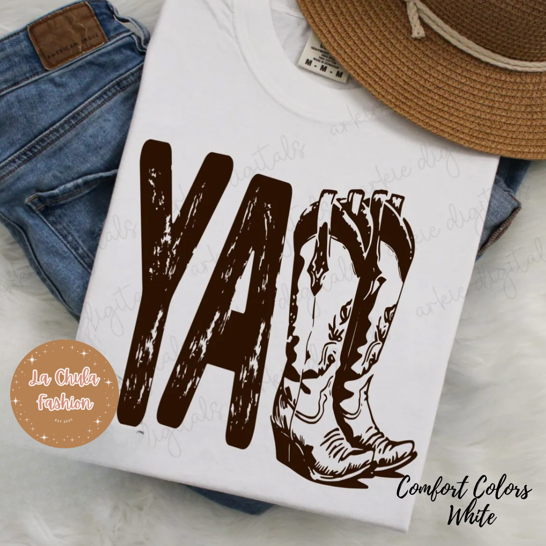 Y'all Cowboy Boots In Brown
