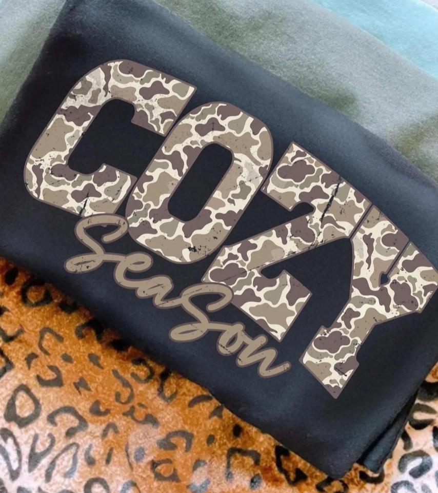 Cozy Season CAMO Crewneck