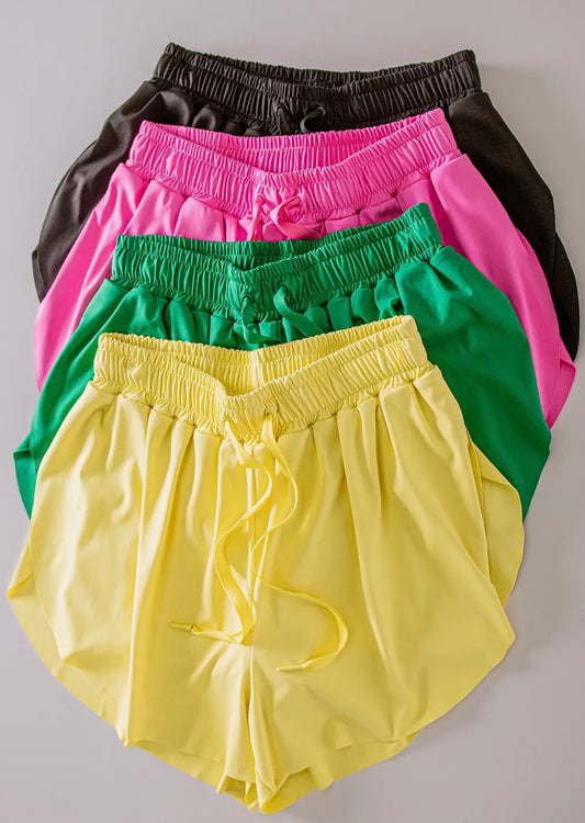 Side Overlap Activewear Shorts w/ Shorts Lining